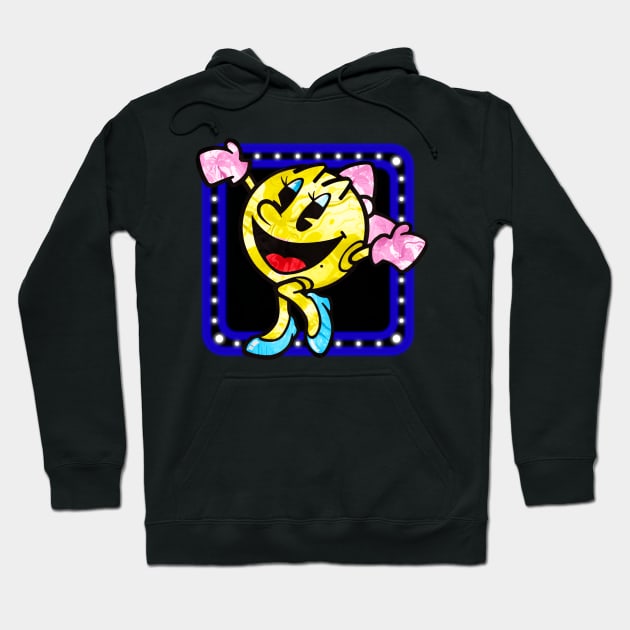 Ms. Pac Man, Arcade Superstar Hoodie by Leroy Binks